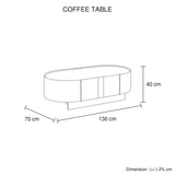 Venus Dark Walnut Coffee Table with Storage — Fully Assembled — Allure Home Collections