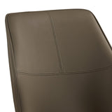Billy Brown Faux Leather Dining Chairs with Powder-Coated Iron Legs — Set of 6 — Allure Home Collections
