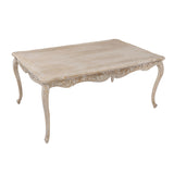 Elegant Oak Wood White Washed Dining Set