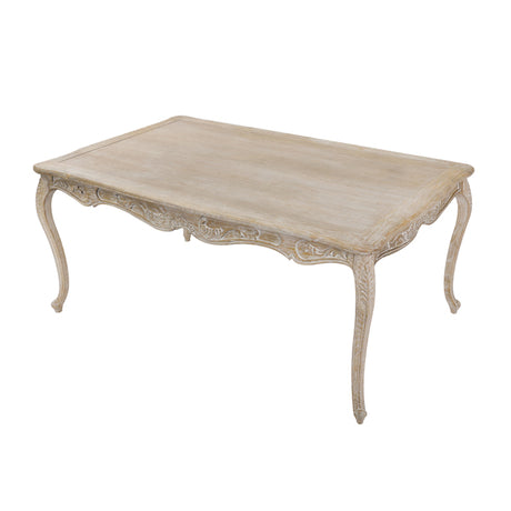 White Washed Oak Wood Dining Armchair Set