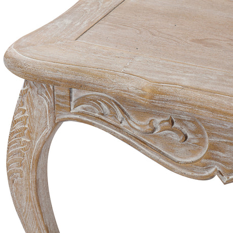White Washed Oak Wood Dining Armchair Set
