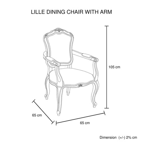 White Washed Oak Wood Dining Armchair Set