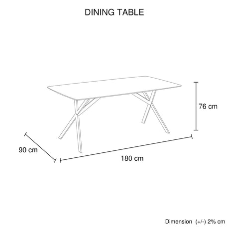 Hoyleton rectangular dining table in white sintered stone