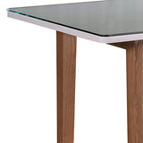 Gulnare rectangular dining table in high gloss white