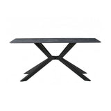 Undalya rectangular dining table in green sintered stone