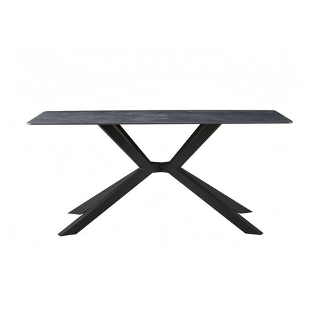 Undalya rectangular dining table in green sintered stone