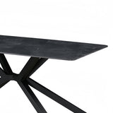 Undalya rectangular dining table in green sintered stone