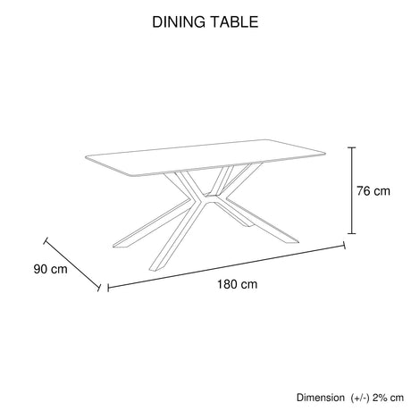 Undalya rectangular dining table in green sintered stone