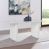 Blyth rectangular dining table in high gloss white