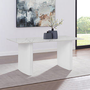 Blyth rectangular dining table in high gloss white