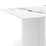 High Gloss White Sintered Stone Dining Table