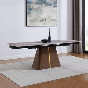 Yacka rectangular extendable dining table
