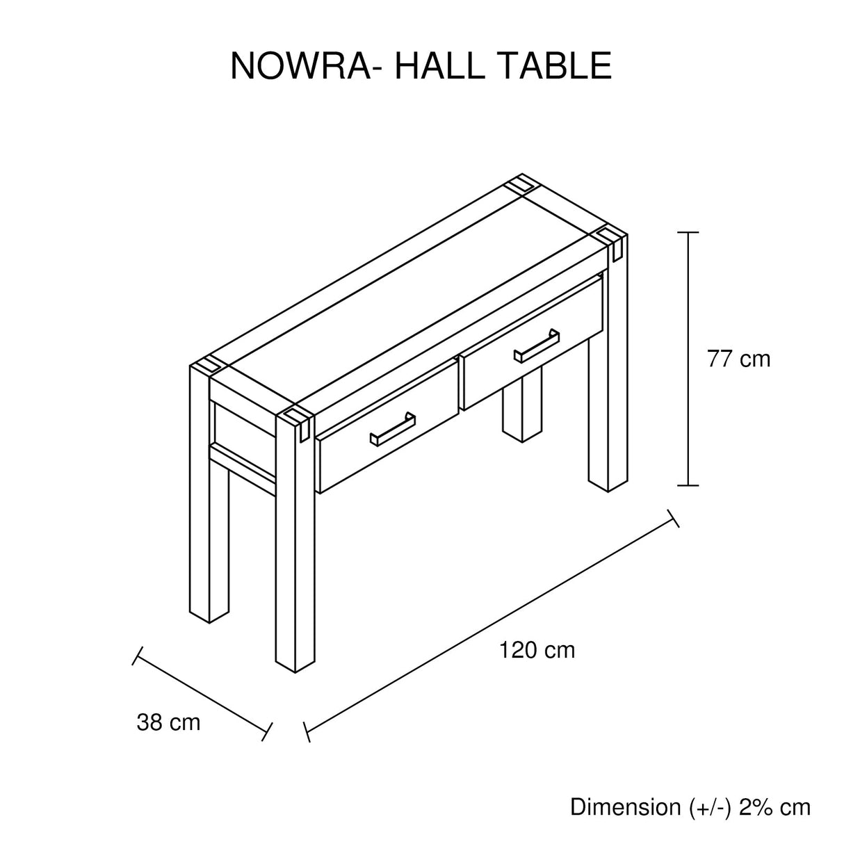 Ettalong Acacia Console Table