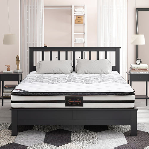 Medium Euro top memory foam pocket spring mattress, 31cm queen