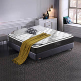 Medium firm latex euro top pocket spring mattress, 33cm queen