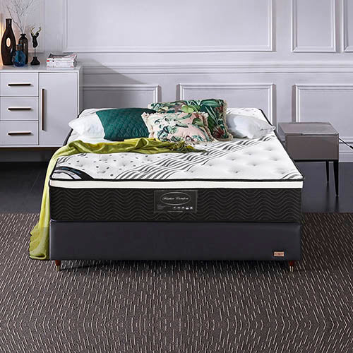 Medium firm latex euro top pocket spring mattress, 33cm queen