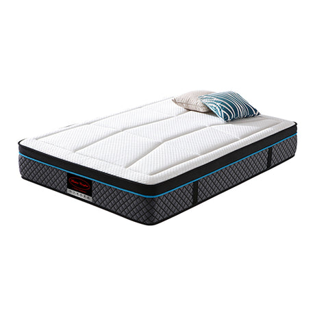 Soft 6 zone memory foam pocket spring mattress with Coolmax cover, 30cm Queen