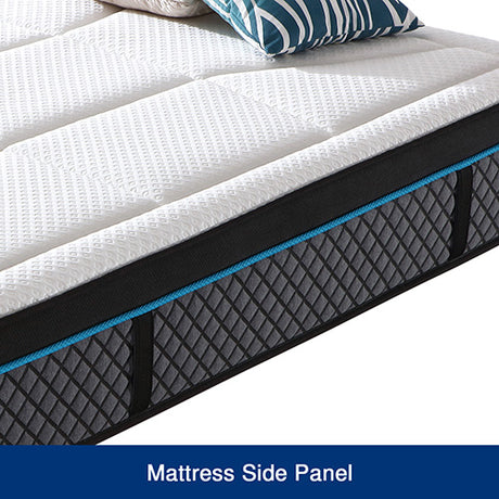 Soft 6 zone memory foam pocket spring mattress with Coolmax cover, 30cm Queen