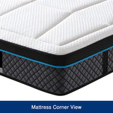 Soft 6 zone memory foam pocket spring mattress with Coolmax cover, 30cm Queen