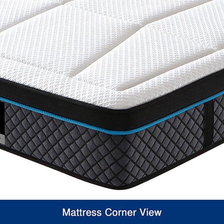 Soft 6 zone memory foam pocket spring mattress with Coolmax cover, 30cm Queen