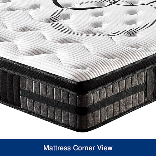 Medium gel memory foam pocket spring mattress, 34cm Queen