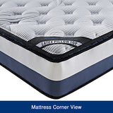 Medium latex pillow top pocket spring mattress, 28cm king