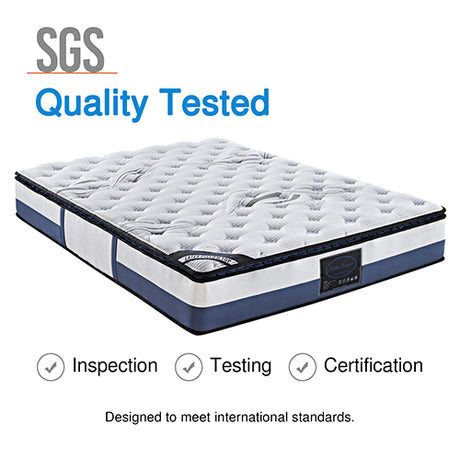 Medium Latex Pillow Top Pocket Spring Mattress, 28cm Single