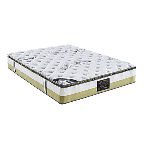 Medium memory foam pillow top pocket spring mattress, 28cm queen
