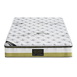 Medium memory foam pillow top pocket spring mattress, 28cm queen