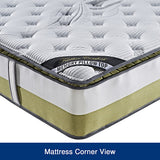 Medium memory foam pillow top pocket spring mattress, 28cm queen