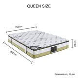 Medium memory foam pillow top pocket spring mattress, 28cm queen