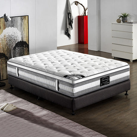 Medium euro top pocket spring mattress, 34cm king