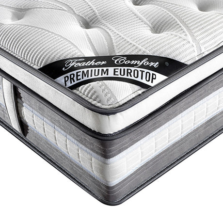 Medium euro top pocket spring mattress, 34cm king