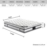 Medium euro top pocket spring mattress, 34cm king