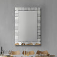 Cumberland River silver rectangular wall mirror in a contemporary interior