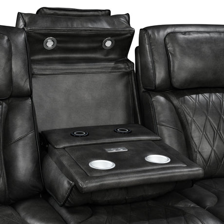 Harrison 2 Seater Recliner, Grey, view 3