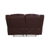 Elegant Brown Faux Leather 2 Seater Recliner