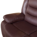 Elegant Brown Faux Leather 2 Seater Recliner