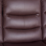 Elegance 3 Seater Recliner Sofa in Brown Faux Leather