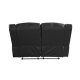Luxury Black 2-Seater Faux Leather Recliner Sofa — Allure Home Collections