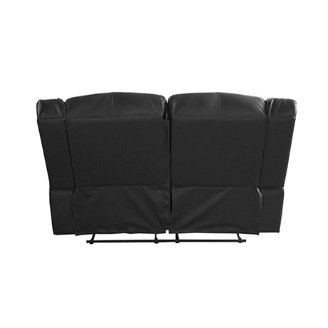 Luxury Black 2-Seater Faux Leather Recliner Sofa — Allure Home Collections