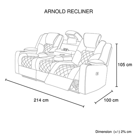 Stylish 3+2 Seater Electric Recliner Armchair