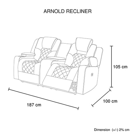 Stylish 3+2 Seater Electric Recliner Armchair