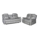 Carlton Finest Grey Fabric Recliner Sofa Set — 3-Seater, 2-Seater and Single — Allure Home Collections