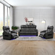 Harrison Recliner Set, 3 and 1 Seater, Grey
