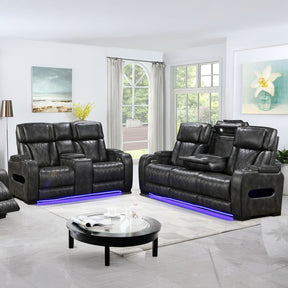 Harrison Recliner Set, 3 and 2 Seater, Grey