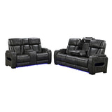 Harrison Recliner Set, 3 and 2 Seater, Grey, view 2