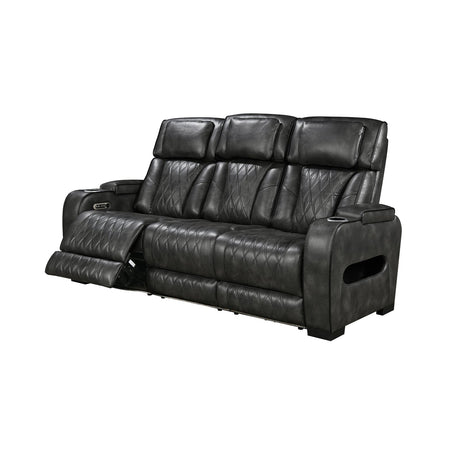 Harrison Recliner Set, 3 and 2 Seater, Grey, view 3