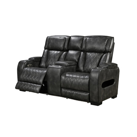 Harrison Recliner Set, 3 and 2 Seater, Grey, view 4