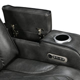 Harrison Recliner Set, 3 and 2 Seater, Grey, view 6